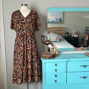 tie waist midi dress in terrazzo MADEWELL Tie-Waist Midi Dress in Terrazzo Size Women's US 4 $128 MSRP